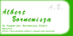 albert bornemisza business card